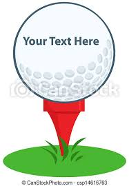 Golf ball on tee in grass in doodle style. Golf Ball Tee Sign Cartoon Character Canstock