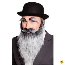 Für kleine parties ebenso, wie für clubs und theater. Vollbart Alter Mann Bart Schwarz Grau