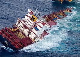 cargo ship sinking off new zealand