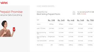 airtel recharge offers of rs 799 rs 549 up to 98gb data