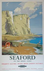 Frank Sherwin 1896 1985 Seaford On The Sussex Coast Lot 386 Railway Posters Vintage Travel Posters Travel Artwork
