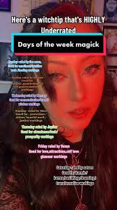 Days of the week magick is >>> #witchtips #witchcraft #vvitchtok  #spirtualtiktok #tarot #psychic #trending #viral #fypシ
