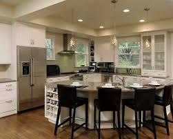 Surrounds the cook with appliances and counter space. 30 Kitchen Islands With Tables A Simple But Very Clever Combo Curved Kitchen Island Curved Kitchen Round Kitchen Island