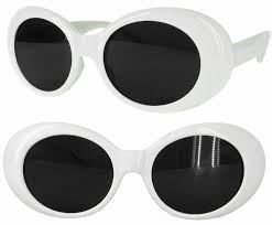 White Clout Goggles Round Oval Vintage Kurt Cobain Fashion Sunglasses | Ebay