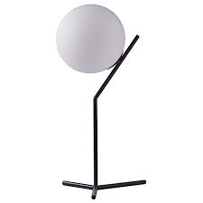Rivet Glass Ball And Metal Table Lamp Matte Black 21 5 H With Bulb Amazon Com Metal Table Lamps Lamp Glass Ball
