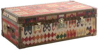 Rustic storage trunk distressed wood chest weathered vintage bench coffee table. Kilim Trunk Coffee Table By Andrew Martin Signature In Coffee Tables