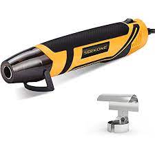 Seekone Mini Heat Gun 350w 662 Handheld Hot Air Gun Tool With Reflector Nozzle And 4 9ft Long Cable For Craft Embossing Shrink Wrapping And Stripping Paint Amazon Com
