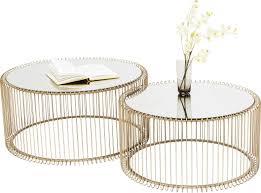 Kare Design Couchtisch Wire Gold 2er Set Runder Moderner Glastisch Groaer Beistelltisch Kaffeetisch Nachtti In 2020 Kaffeetisch Wohnzimmertische Couchtisch Design