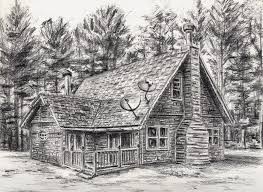 Desenho Ou Ilustracao De Cabanas De Madeira Pesquisa Google Cabins In The Woods Landscape Pencil Drawings Black And White Pictures