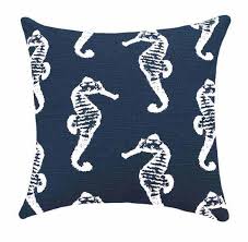 We believe in helping you find the product that is right for you. Sea Horse Oxford Navy Blue Outdoor Pillow Land Of Pillows
