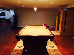 Brunswick Pool Table Allenton Chestnut Shown On An Area Rug Pool Table Room Brunswick Pool Tables Pool Table