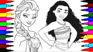 The official instagram of #disneyprincess. Disney Frozen Princess Moana Coloring Pages L Disney Princess Drawing Videos To Color For Kids Youtube
