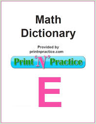 Math Words That Start With E Equation Element Empty Set Math Words Printable Math Worksheets Math Books