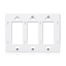 Adding contemporary styling to any residential or commercial application and enhancing every interior. 3 Gang Decorative Screwless Wall Plate White 10 Pk