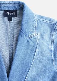 Emporio armani women's velvet detail biker jacket. Stone Wash Denim Jacket Woman Emporio Armani