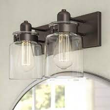 Birch Lane Viraj 6 Light Dimmable Brown Vanity Light Vanity Lighting Bathroom Light Fixtures Modern Farmhouse Lighting