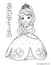 Learn about famous firsts in october with these free october printables. Princess Sofia From Sofia The First Coloring Pages Sofia The First Coloring Pages Coloring Pages For Kids And Adults