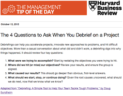 20 tips for getting more done every day one resolution on every entrepreneur's list, year after year, is to be more productive. Harvard Business Review On Twitter Our Management Tip Of The Day Learn To Properly Debrief With Your Team Http T Co Ikdruhgo4q