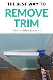 Then using a sturdy putty knife get in behind the chair rail, and then using a screwdriver or, anything else to pry it off, put the screwdriver on the putty knife using that as a block. How To Remove A Chair Rail And Repair The Walls For Paint
