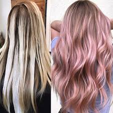 Used my toner with the 10 volume developer and toned my hair for about 45 minutes. Rose Blush Balayage Behindthechair Com Hair Color Pink Hair Styles Pink Blonde Hair