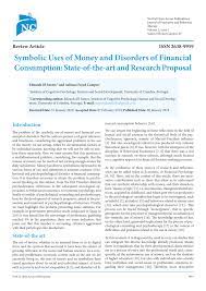 Pdf Symbolic Uses Of Money And Disorders Of Financial Consumption State Of The Art And Research Proposal