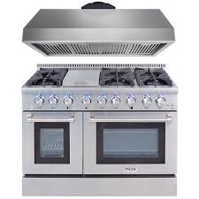 Oven, cooktop, rangehood & dishwasher packages; Thor Kitchen 48 Gas Burner Gas Oven Range Range Hood Package Ap Hr