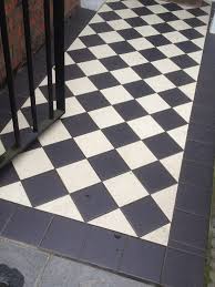 Black and white victorian outdoor floor tiles. Victorian Geometric Floor Tiles Outside Inspiration In South London Period Property Store