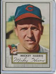 1952 Topps Baseball Card Mickey Harris Pitcher Cleveland Indians EX-NR-MT #  207