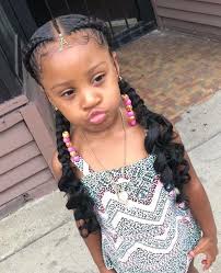 Little Girl Braids And Curls Blackgirlbraidedstyles Lil Girl Hairstyles Black Kids Hairstyles Kids Hairstyles