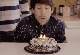 Strawberry cake and sparkling candles. Birthday Cake Gif Funny Novocom Top