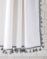 Black And White Shower Curtain With Tassels French Tassel Shower Curtain Unique Shower Curtain Luxury Bathroom Curtains