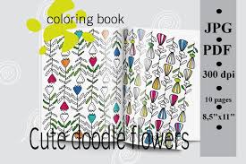 Christmas coloring pages doodle art. Cute Doodle Flowers Coloring Book Printable Pdf 1295160 Coloring Pages Design Bundles