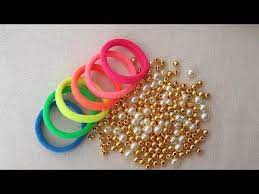 Amazing Flower Craft Ideas With Hair Rubber Band Hand Embroidery Trick Sewing Hack Youtube Flower Crafts Beads Jewelry Making Tutorials Hair Rubber Bands