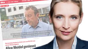 It originates in the uk at least by the early 2000s. Alice Weidel Kritisiert Blick Nach Wohnort Outing Werbewoche M K