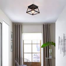It's time to breathe new life into the mundane every day with timeless and. Ganeed Farmhouse Flush Mount Ceiling Lights Fixtures Kitchen Close To Ceiling Lamp Square Black Metal Cage Light Fixture For Hallway Bedroom Dining Room Entryway E26 Lamps Light Fixtures Tools Home Improvement Ekbotefurniture Com