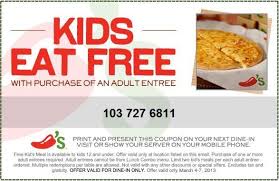Kids Eat Free At Chili S Discountqueens Com Free Kids Meals Kids Eat Free Kids Meals