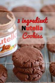 3 Ingredient Nutella Cookies Gemma S Bigger Bolder Baking Recipe Nutella Cookies Recipe Best Nutella Recipes Nutella Recipes Easy