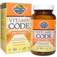 Garden Of Life Vitamin Code Raw Vitamin C 500 Mg 120 Vegan Capsules Raw Vitamins Whole Food Vitamins Vitamin Code