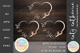 Download your free svg cut file and create your personal diy project with these beautiful quotes or designs. Wedding Love Heart Frame With Rings Bundle Svg Cut File 248256 Svgs Design Bundles