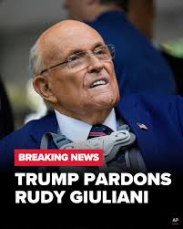 BREAKING | President Trump pardoned Rudy Giuliani and others who backed  efforts to overturn the 2020 election, a Justice Department official says:  http://www.wgrz.com/article/syndication/associatedpress/trump-pardons-rudy-giuliani-and-others-who-backed  ...