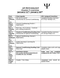 This activity describes a form of learning called operant conditioning. Ap Psychology Chapter 2 Worksheet Answer