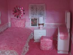 Barbie Bedroom The Furniture In This Room Is An Old Plastic Set That I Spray Painted The Lamp Is A Wooden Bea Barbie Bedroom Plastic Shot Glass Furniture