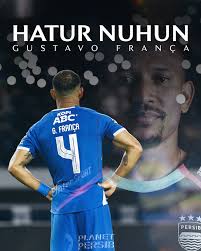 Ketangguhan dan gol-gol krusialmu akan tetap dikenang dalam #SejarahBiru  Obrigado você sempre será lembrado, Gustavo!🏆🌟 #WeArePERSIB