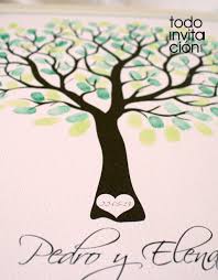 Tamaño 60 x 40 cm. Cuadro De Huellas Arbol 2 Todoinvitacion Invitaciones Y Detalles Diferentes