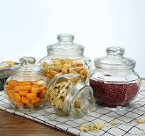Wholesale Clear 650ml 1000ml 1300ml 2800ml Airtight Glass Storage Jar  Kitchen Accessories Snacks Pickles Spice Jam Honey Sugar Jar Food Container  ...