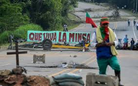 Colombian indigenous people travel to bogota on a chiva (a local transport vehicle) in the framework of a minga (indigenous meeting) in cali, #colombia, on october 15, 2020. Minga Indigena Estaria Infiltrada Por Ilegales Mindefensa