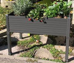 Mesa De Huerto De Pvc Antracita 3 Compartimentos Leroy Merlin Huerto Urbano Mesa De Cultivo Huerto