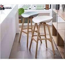 Minimalist Modern Design Solid Wood Pp Plastic Bar Chair Northern Wind Fashion Creative Denmark Counter Stool Popular Furniture In 2020 Bar Chairs Counter Stools Stool