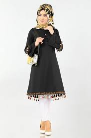 Modaselvim Tunik Puskul Detay Tesettur Tunik Pl889 Siyah Head Scarf Hindu Collection