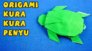 Cara membuat origami benda hidup. Origami Turtle Origami Kura Kura Penyu
